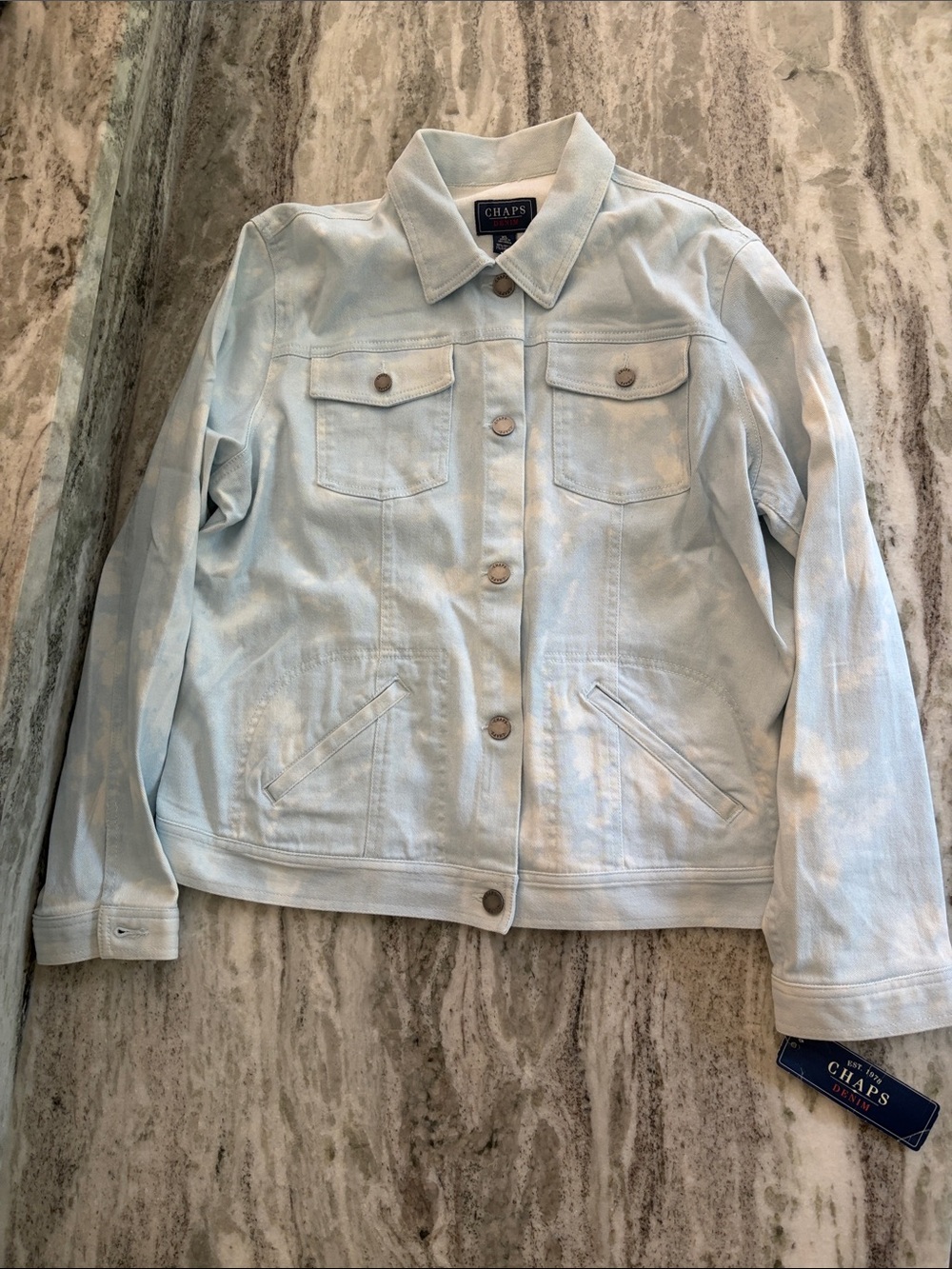 NWT Chaps Denim Blue Jean Jacket Size XL